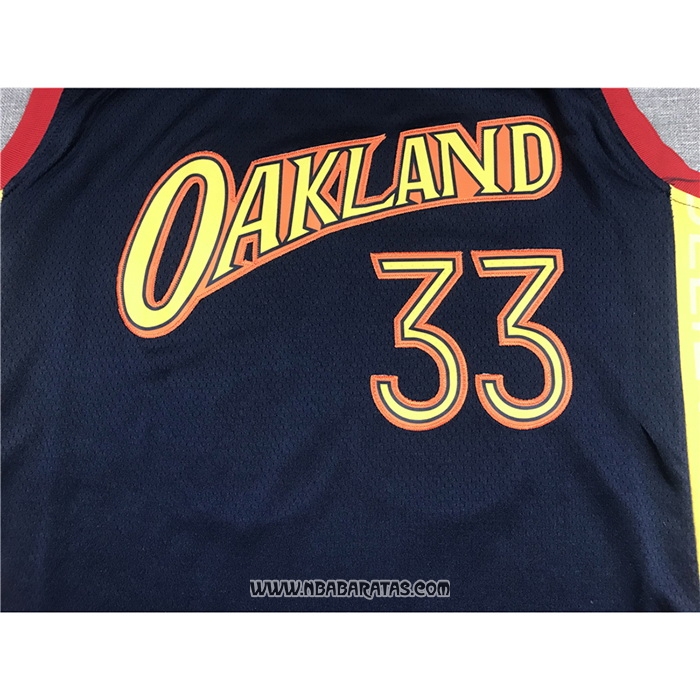 Camiseta Golden State Warriors James Wiseman #33 Ciudad 2020-21 Azul